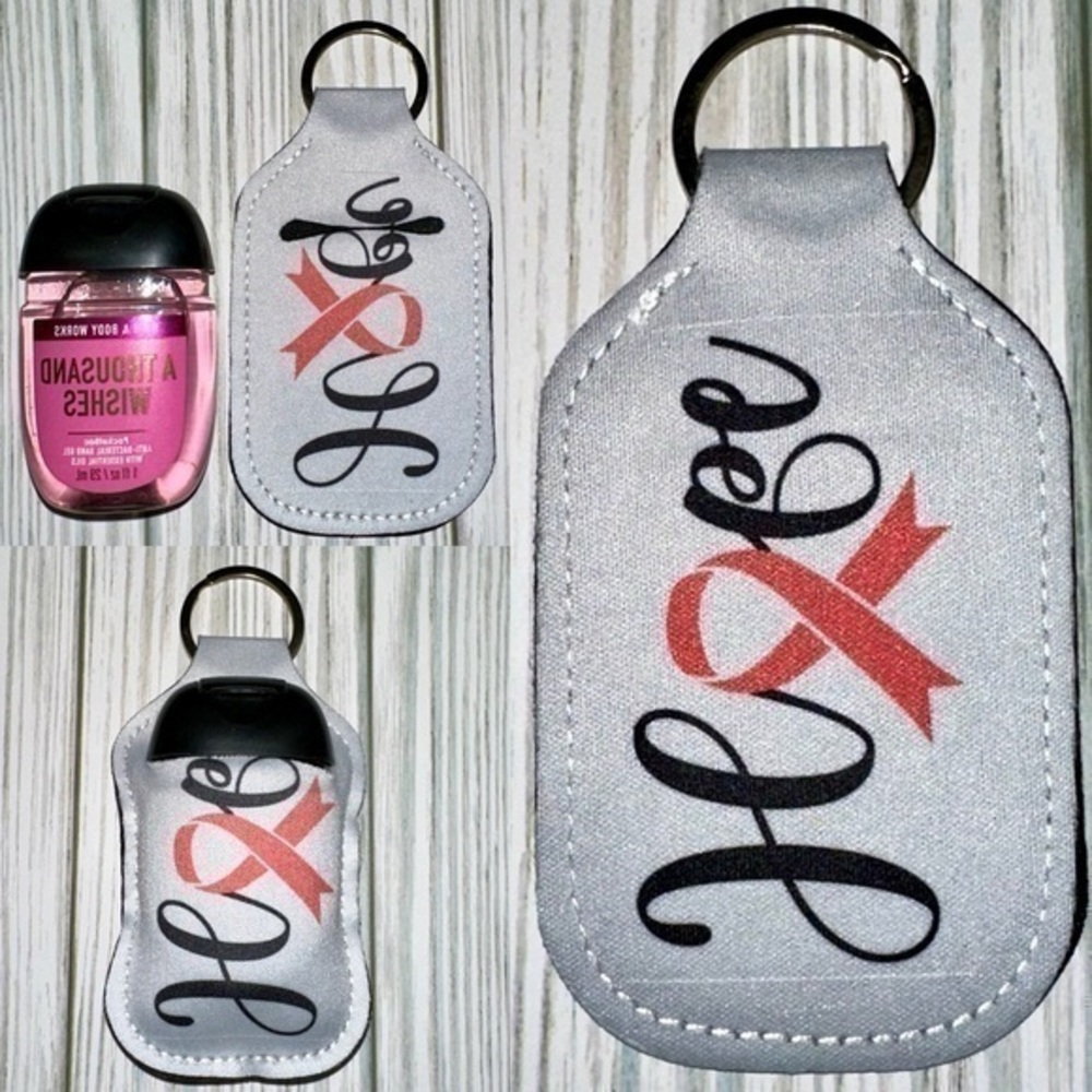 Hope for breast cancer hand sanitizer holder new
